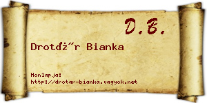 Drotár Bianka névjegykártya