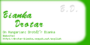 bianka drotar business card